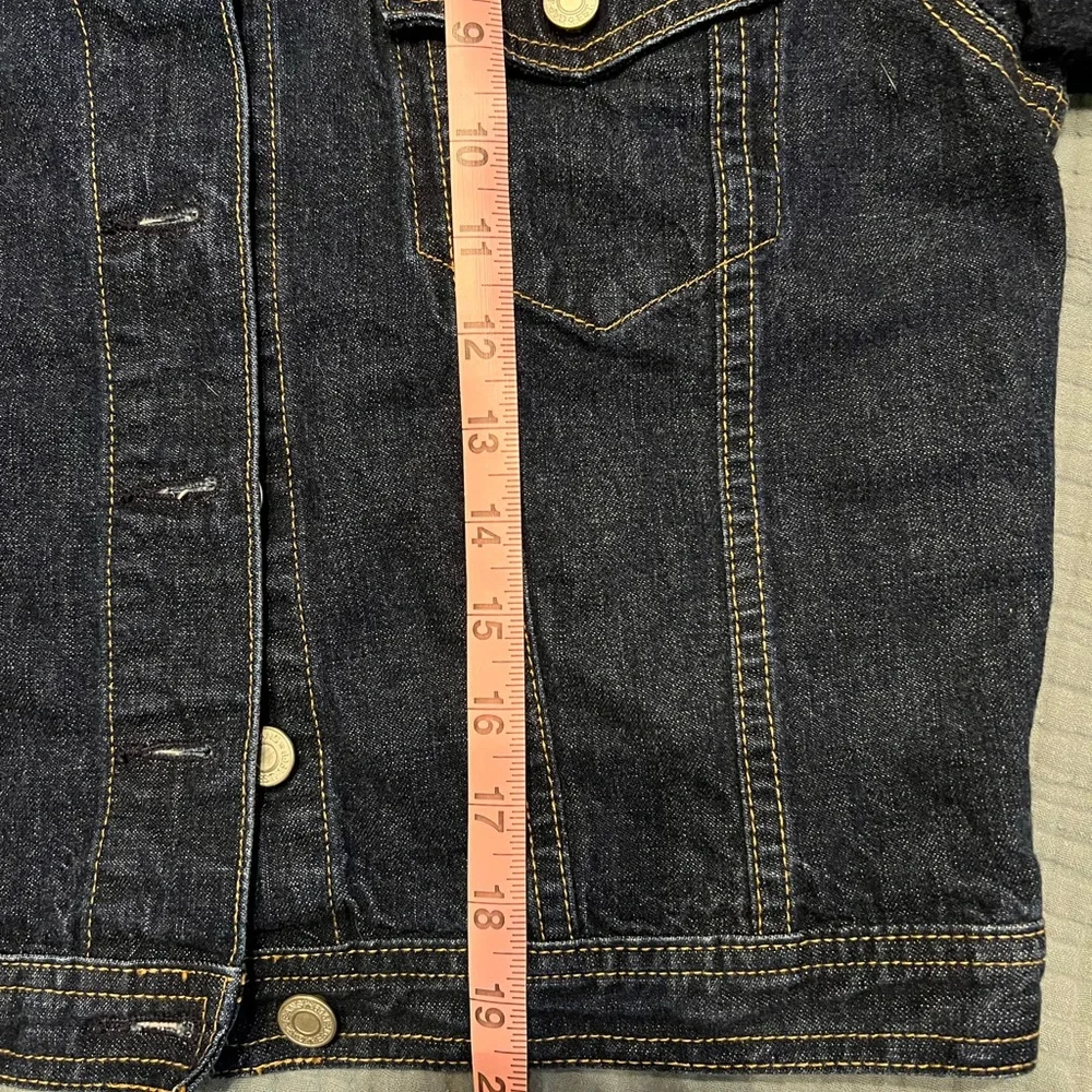 GAP Women’s Cropped Dark Blue Denim Jacket size M - Picture 10 of 13